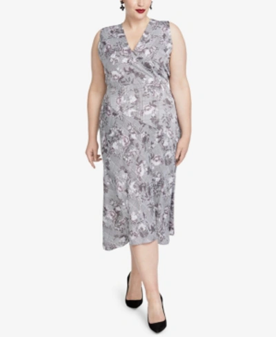 Rachel Rachel Roy Trendy Plus Size Printed Giles Dress In Grey Combo