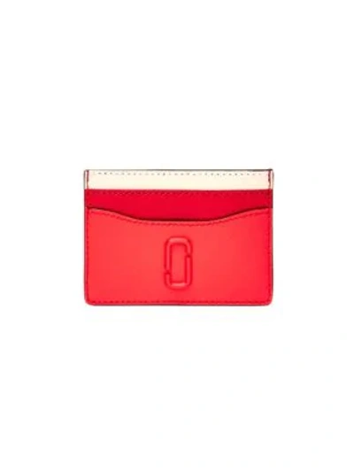 Marc Jacobs Leather Card Case In Poppy Red