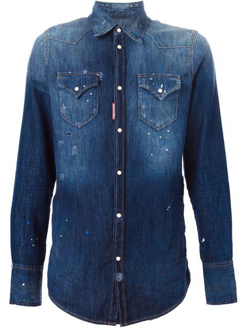 dsquared2 denim shirt mens