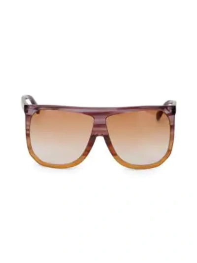Loewe Filipa 63mm Geometric Sunglasses In Violet Blue Multi