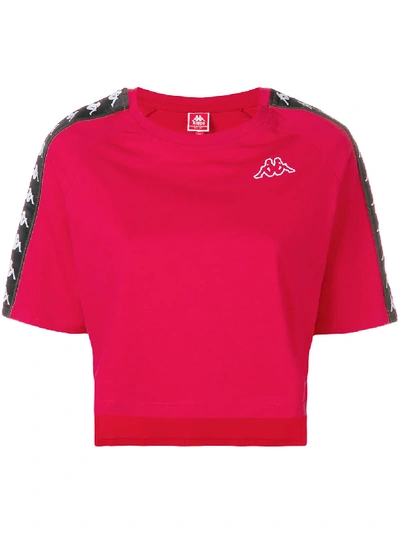 Kappa Relaxed T-shirt With Star Banda Logo Taping - Red