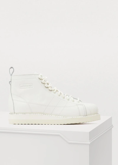 Adidas Originals Superstar Boot Sneakers In Triple White - White