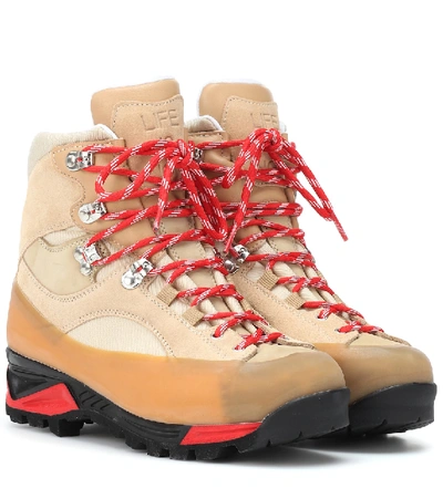 Ganni Sarai High-top Suede Hiking Boots In Hazelnut