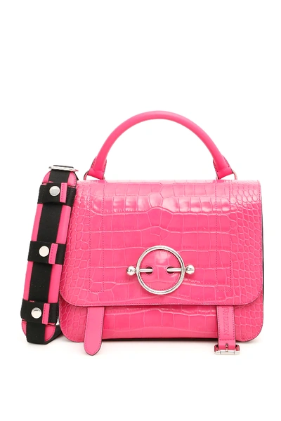 Jw Anderson Large Disc Satchel In Pink,fuchsia
