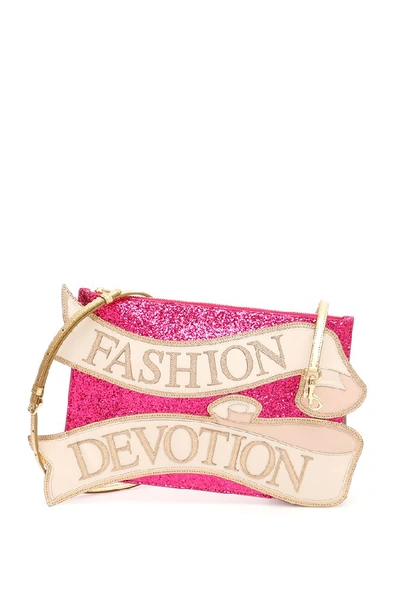Dolce & Gabbana Fashion Devotion Clutch In Fuxia Multicolor (fuchsia)