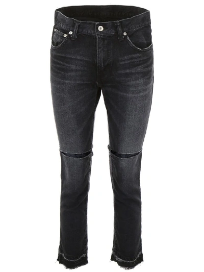 Sacai Destroyed Jeans In Black (black)