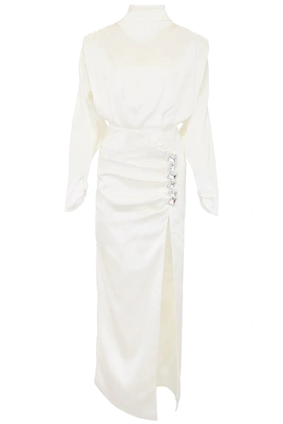 Alessandra Rich High Neck Dress In White