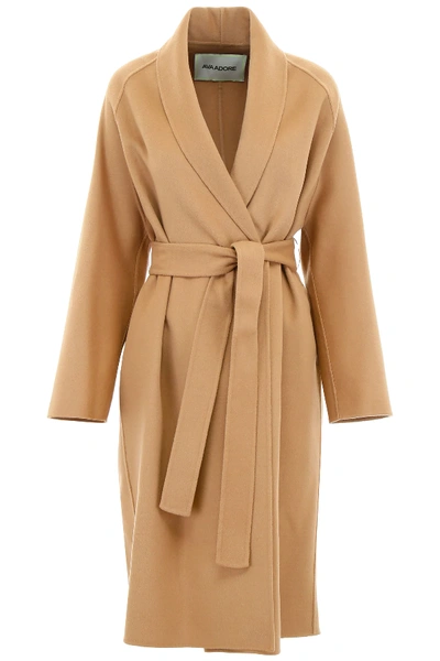 Ava Adore Double Wool Coat In Beige