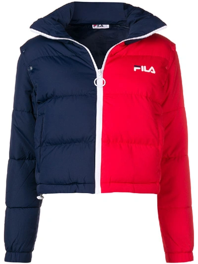 Fila Martina Cropped Shell Puffer Jacket In Multi