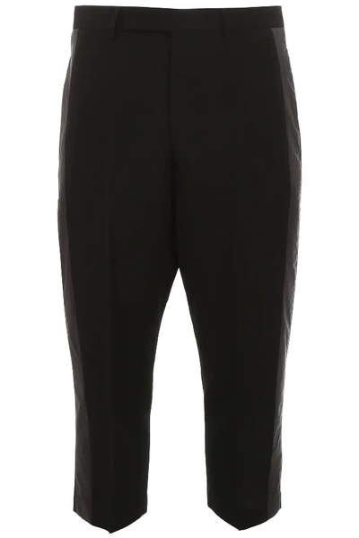 Rick Owens Tuxedo Trousers In Black