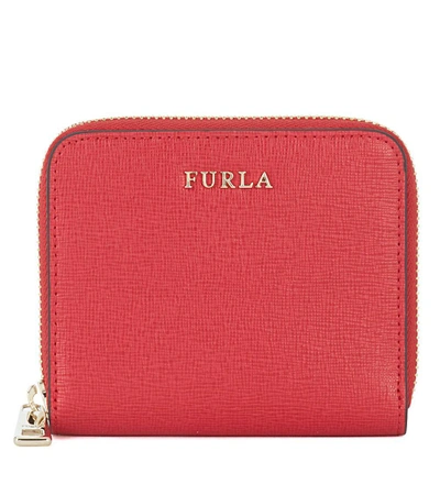 Furla Babylon Small Ruby Saffiano Leather Wallet In Rosso