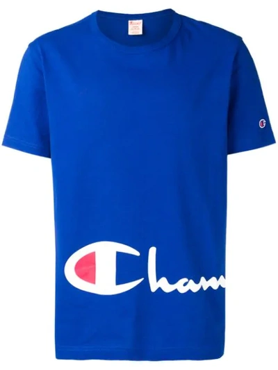 Champion Logo T-shirt In Blue,white,red