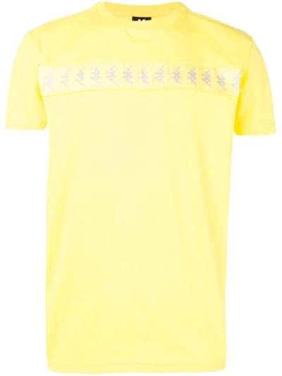 Kappa T-shirt With Light-reflecting Logo In Yellow