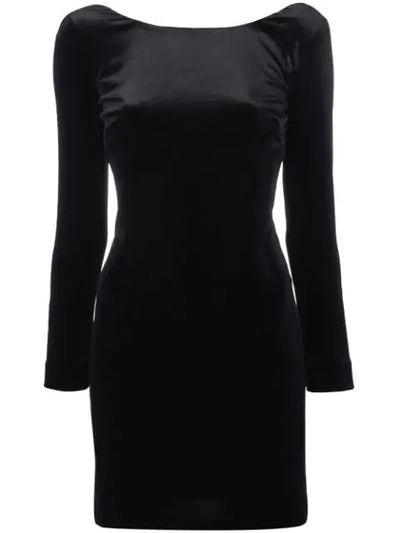 Blanca Velvet Mini Dress In Black