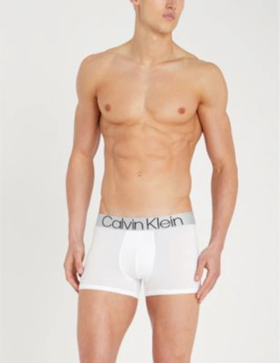 Calvin Klein Evolution Regular-fit Stretch-cotton Trunks In White