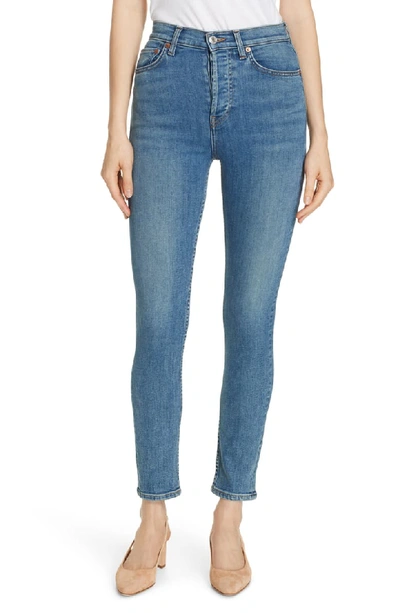 Re/done Originals High Waist Ankle Skinny Jeans In Light 27