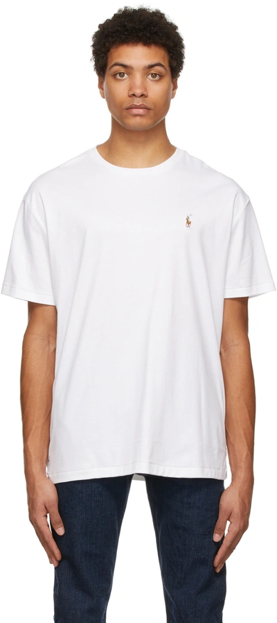 Polo Ralph Lauren Crewneck Cotton-jersey T-shirt In White