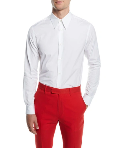 Calvin Klein 205w39nyc Men's Poplin Basic Sport Shirt In White