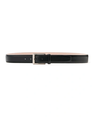 Magnanni Men's Manchester Square-buckle Leather Belt In Black