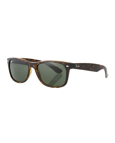 Ray Ban Men's New Wayfarer 58mm Flat-top Plastic Sunglasses In Tortoise