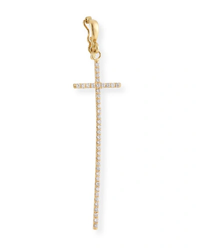 Dominique Cohen 18k Yellow Gold Diamond Cross Pendant (tall)