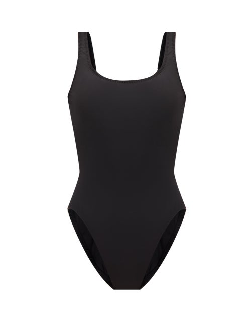 Norma Kamali Scoop-neck Open-back Swimsuit In Black | ModeSens