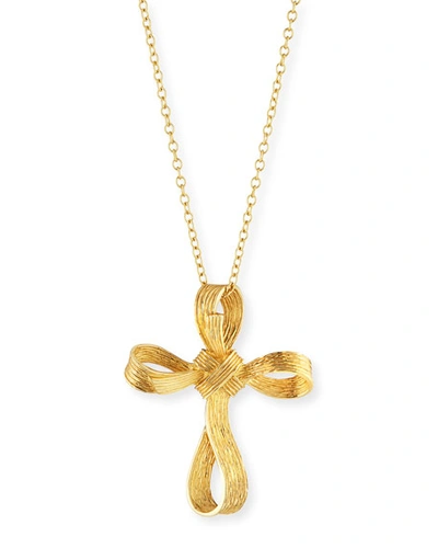 Michael Aram 18k Palm Medium Cross Pendant Necklace