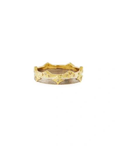 Armenta Old World Crivelli Wide Band Ring In Yellow/black