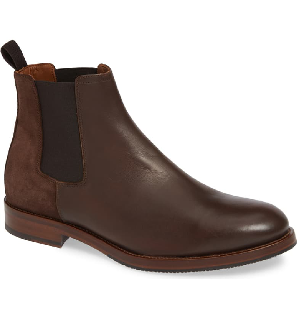 Aquatalia Giancarlo Weatherproof Chelsea Boot In Brown Leather | ModeSens