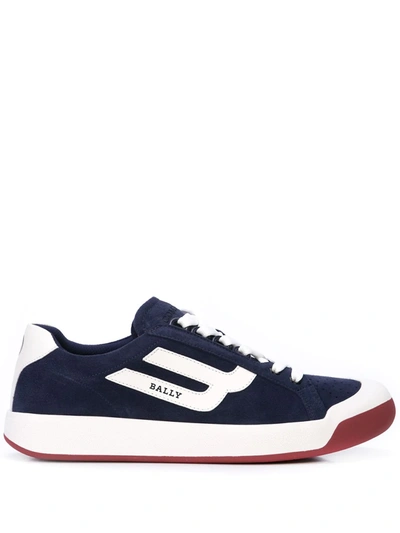 Bally Men's New Competition Suede Retro Low-top Sneakers In Ink