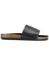Saint Laurent Jimmy Black Leather Sandals With Studs Details