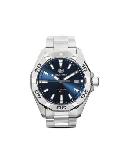 Tag Heuer Aquaracer Automatic 40.5mm Steel Watch, Ref. No. Wbd2112.ba0928 In Blue