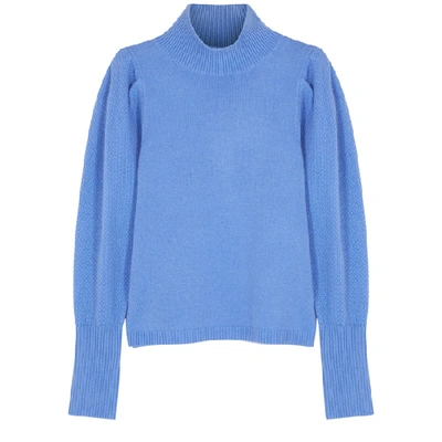 Diane Von Furstenberg Blue Wool And Cashmere-blend Jumper