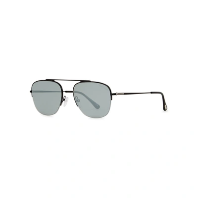 Tom Ford Abott Aviator-style Sunglasses In Black