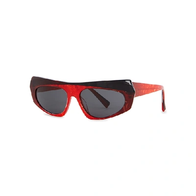 Alain Mikli Pose Red Marbled Sunglasses