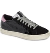 P448 Women's John Embossed Patent Leather & Suede Lace-up Sneakers In Vynil Blk