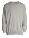 Peter Millar Cotton-blend Crewneck Sweater In British Grey