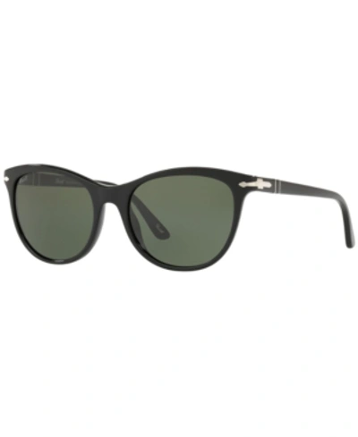 Persol Sunglasses, Po3190s 54 In Black/ Green