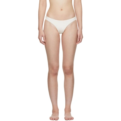 Myraswim White Cindy Bikini Bottoms In Vanilla