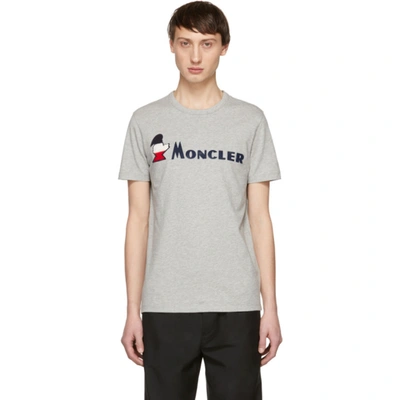 Moncler Grey Maglia Logo T-shirt In 984.grey