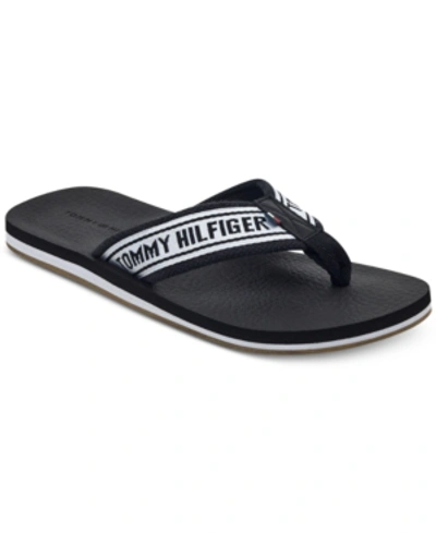 Tommy Hilfiger Men's Doland Flip Flops Men's Shoes In Black