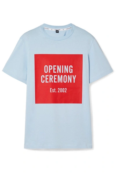 Opening Ceremony Printed Cotton-jersey T-shirt In Sky Blue