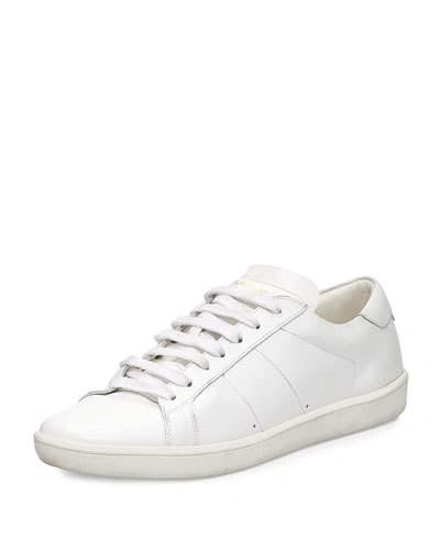 Saint Laurent White Sl-06 Classic Court Sneakers