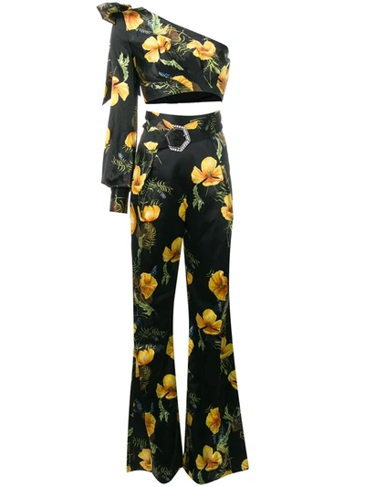 Philipp Plein In Flowers Two -piece In Black