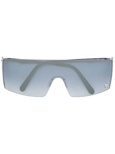 Philipp Plein Gradient Lens Square Frame Sunglasses In Silver