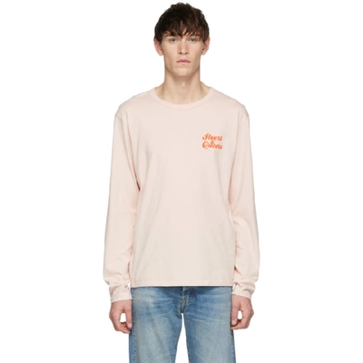 Bianca Chandon Pink Steers And Queers Long Sleeve T-shirt In Sandstone