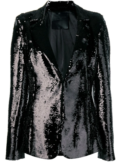Philipp Plein Sequin Embellished Blazer In Black