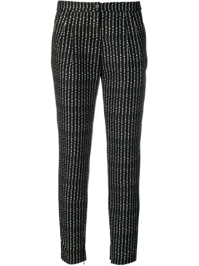 Philipp Plein Pinstripe Plein Trousers In Black
