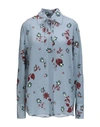 Valentino Floral Shirts & Blouses In Slate Blue