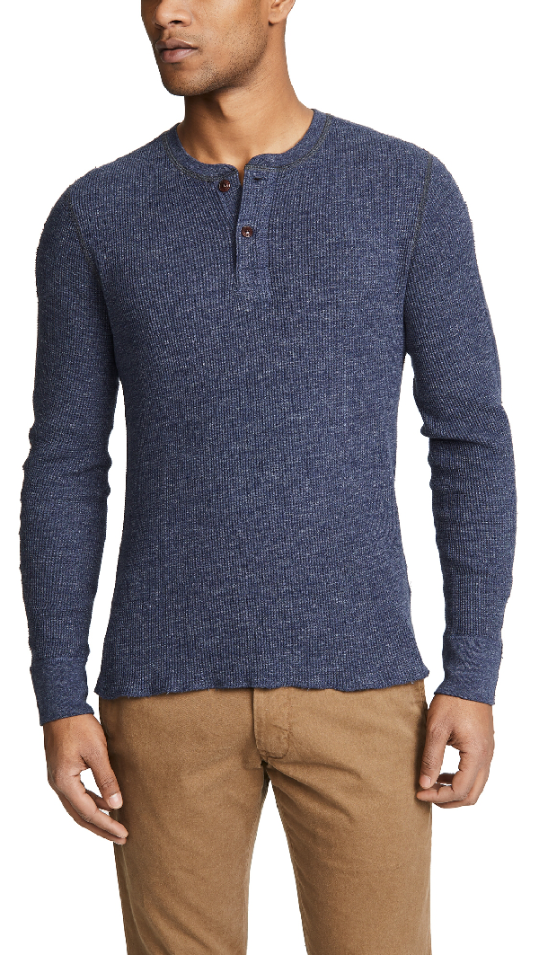 J. Crew W & B Thermal Henley In Heather Ivory ModeSens